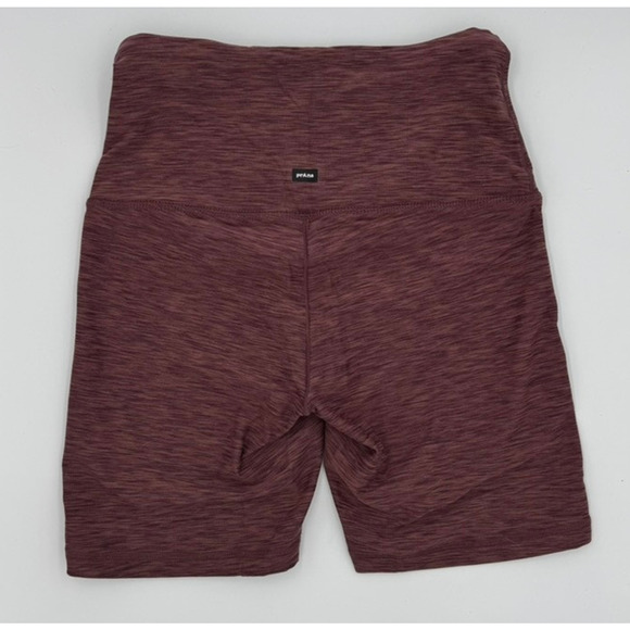 prAna Kimble Short M Flannel Heather High Rise Yoga Biker Shorts NWT - Picture 3 of 9